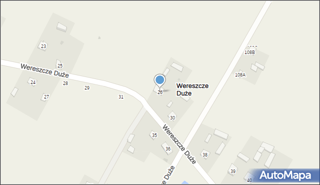 Wereszcze Duże, Wereszcze Duże, 26, mapa Wereszcze Duże