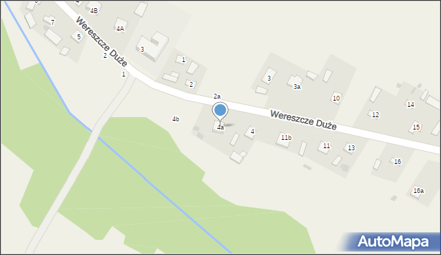 Wereszcze Duże, Wereszcze Duże, 4a, mapa Wereszcze Duże
