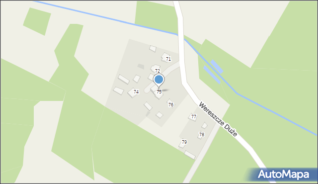 Wereszcze Duże, Wereszcze Duże, 75, mapa Wereszcze Duże