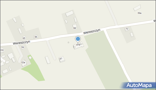 Wereszczyn, Wereszczyn, 67A, mapa Wereszczyn