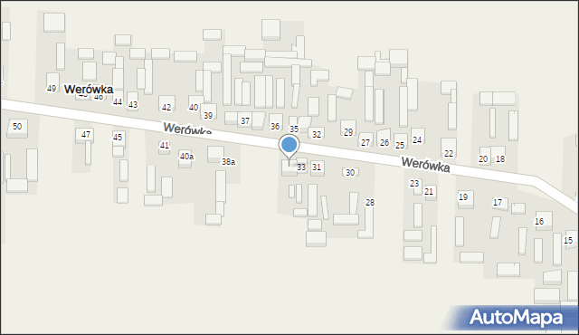 Werówka, Werówka, 35a, mapa Werówka