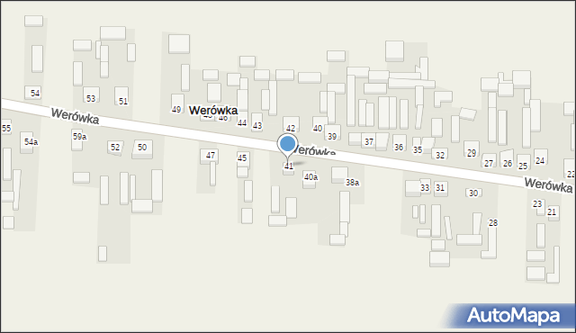 Werówka, Werówka, 41, mapa Werówka