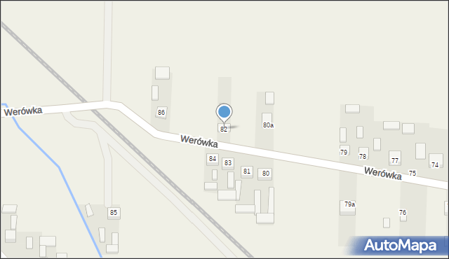 Werówka, Werówka, 82, mapa Werówka