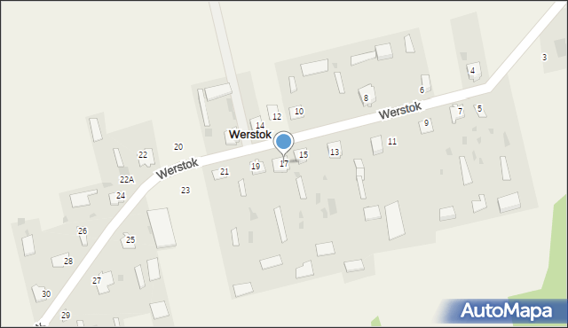 Werstok, Werstok, 17, mapa Werstok