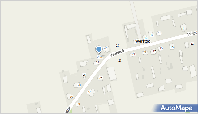 Werstok, Werstok, 22A, mapa Werstok