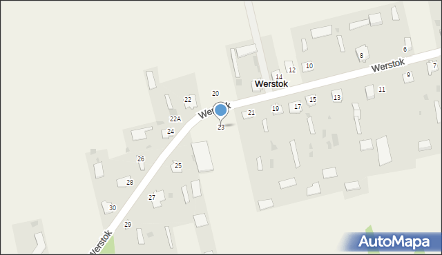 Werstok, Werstok, 23, mapa Werstok