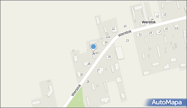 Werstok, Werstok, 26, mapa Werstok
