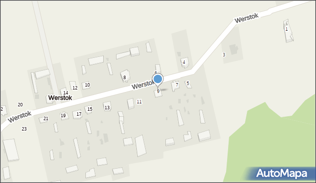 Werstok, Werstok, 9, mapa Werstok