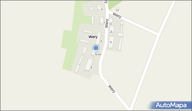 Wery, Wery, 7, mapa Wery