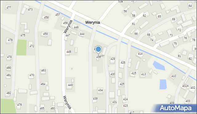 Werynia, Werynia, 436, mapa Werynia