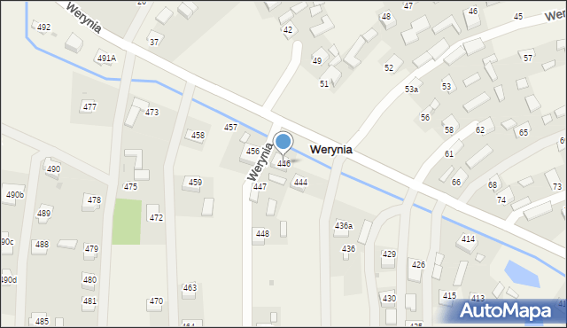 Werynia, Werynia, 446, mapa Werynia