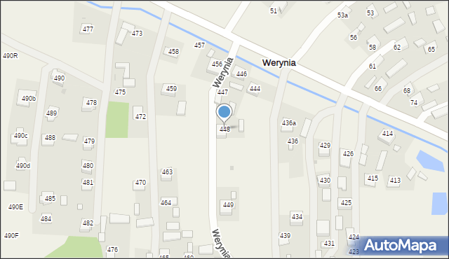 Werynia, Werynia, 448, mapa Werynia