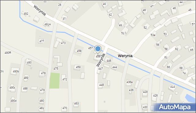Werynia, Werynia, 456, mapa Werynia