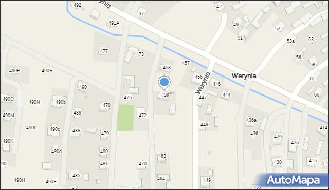 Werynia, Werynia, 459, mapa Werynia