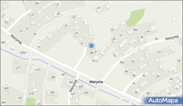 Werynia, Werynia, 49, mapa Werynia