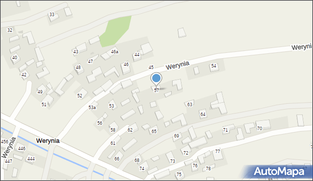 Werynia, Werynia, 57, mapa Werynia