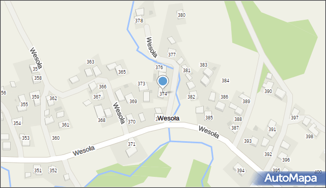 Wesoła, Wesoła, 374, mapa Wesoła