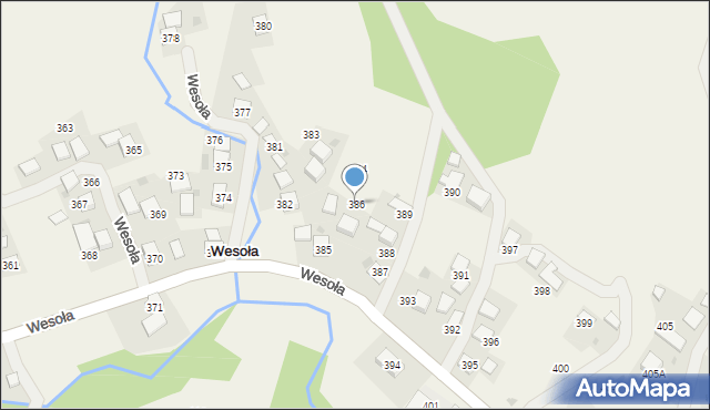 Wesoła, Wesoła, 386, mapa Wesoła