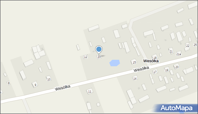 Wesółka, Wesółka, 13, mapa Wesółka