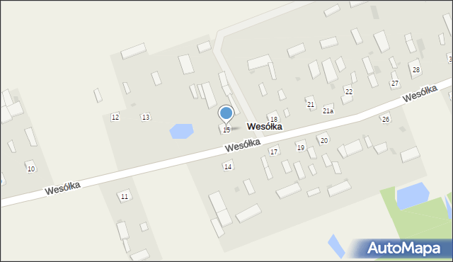 Wesółka, Wesółka, 15, mapa Wesółka