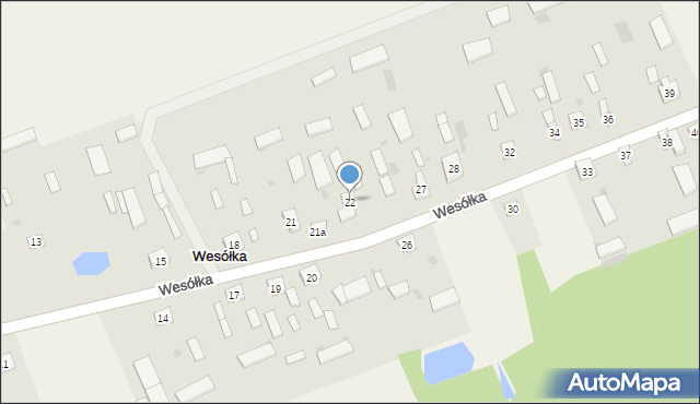 Wesółka, Wesółka, 22, mapa Wesółka