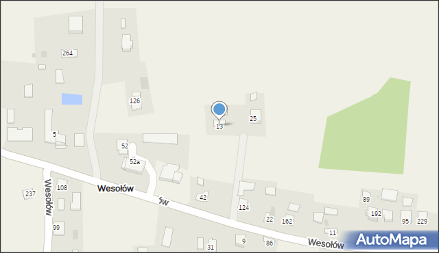 Wesołów, Wesołów, 13, mapa Wesołów