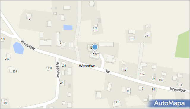 Wesołów, Wesołów, 52a, mapa Wesołów