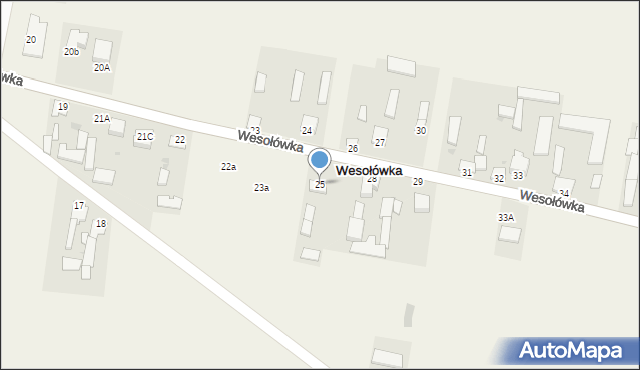 Wesołówka, Wesołówka, 25, mapa Wesołówka