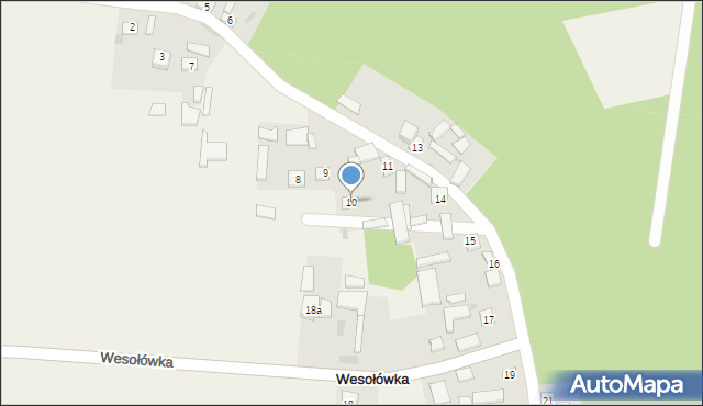 Wesołówka, Wesołówka, 10, mapa Wesołówka