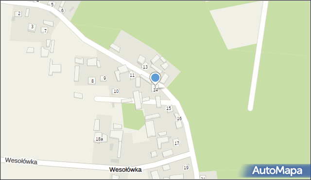 Wesołówka, Wesołówka, 14, mapa Wesołówka