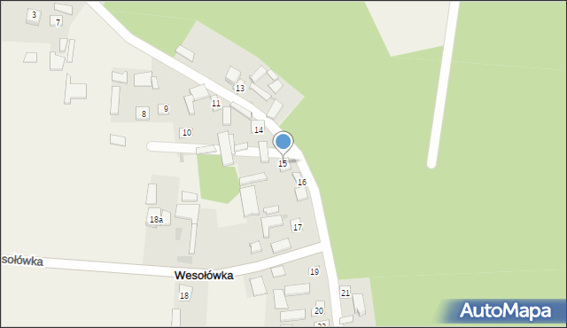 Wesołówka, Wesołówka, 15, mapa Wesołówka