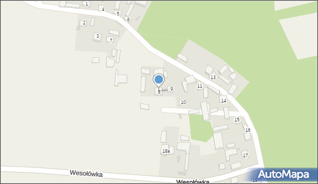 Wesołówka, Wesołówka, 8, mapa Wesołówka