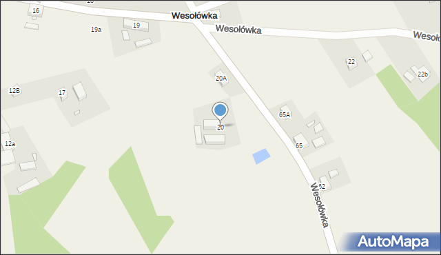 Wesołówka, Wesołówka, 20, mapa Wesołówka