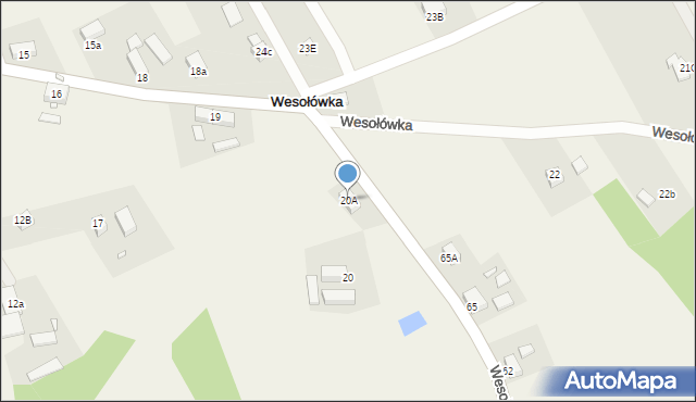 Wesołówka, Wesołówka, 20A, mapa Wesołówka