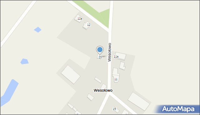 Wesołowo, Wesołowo, 13, mapa Wesołowo