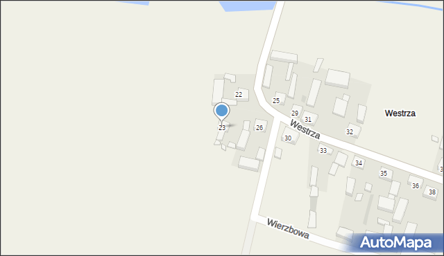 Westrza, Westrza, 23, mapa Westrza