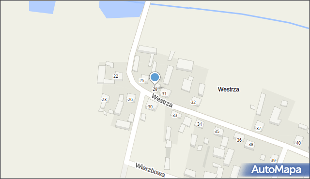 Westrza, Westrza, 29, mapa Westrza