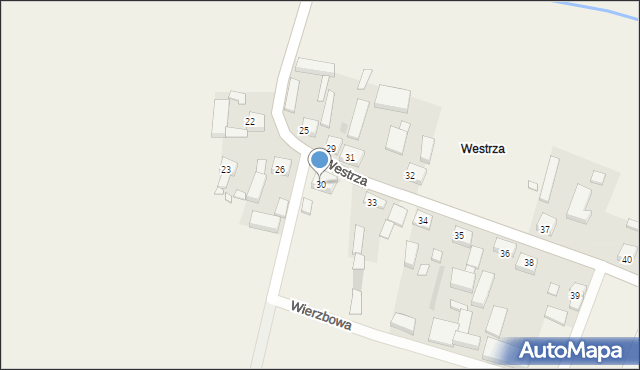 Westrza, Westrza, 30, mapa Westrza