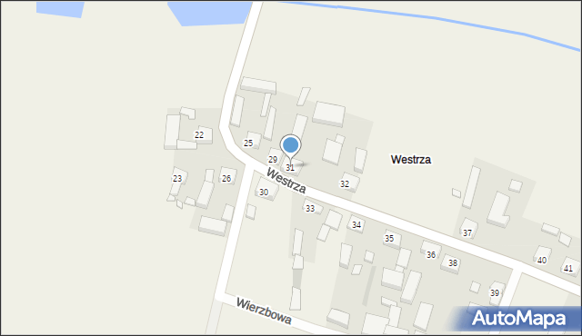 Westrza, Westrza, 31, mapa Westrza