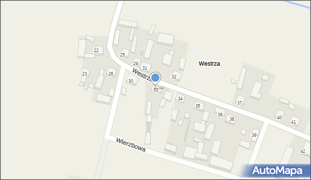 Westrza, Westrza, 33, mapa Westrza