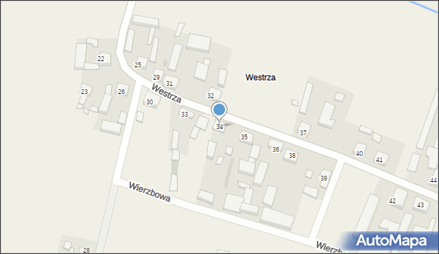 Westrza, Westrza, 34, mapa Westrza