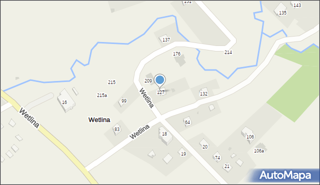 Wetlina, Wetlina, 127, mapa Wetlina