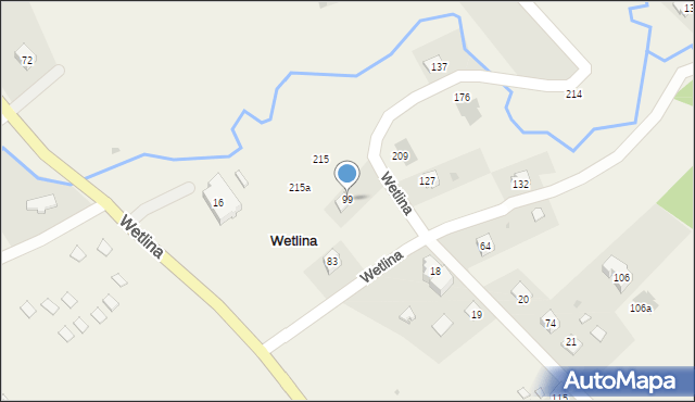 Wetlina, Wetlina, 99, mapa Wetlina
