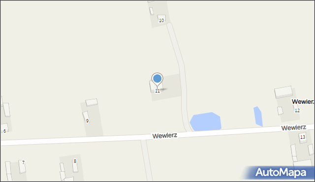 Wewierz, Wewierz, 11, mapa Wewierz