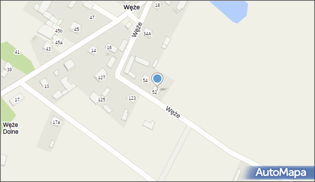 Węże, Węże, 56, mapa Węże