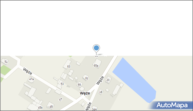 Węże, Węże, 65, mapa Węże