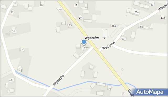 Wężerów, Wężerów, 13, mapa Wężerów