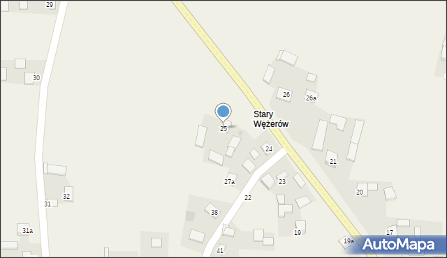 Wężerów, Wężerów, 25, mapa Wężerów