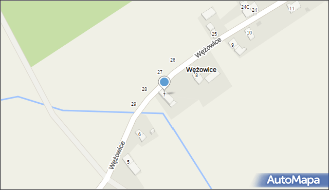 Wężowice, Wężowice, 7, mapa Wężowice