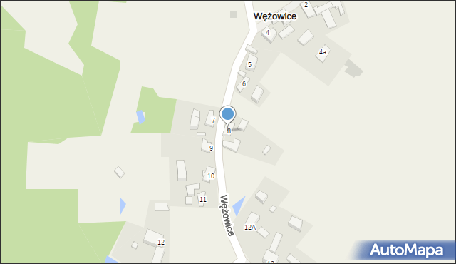 Wężowice, Wężowice, 8, mapa Wężowice